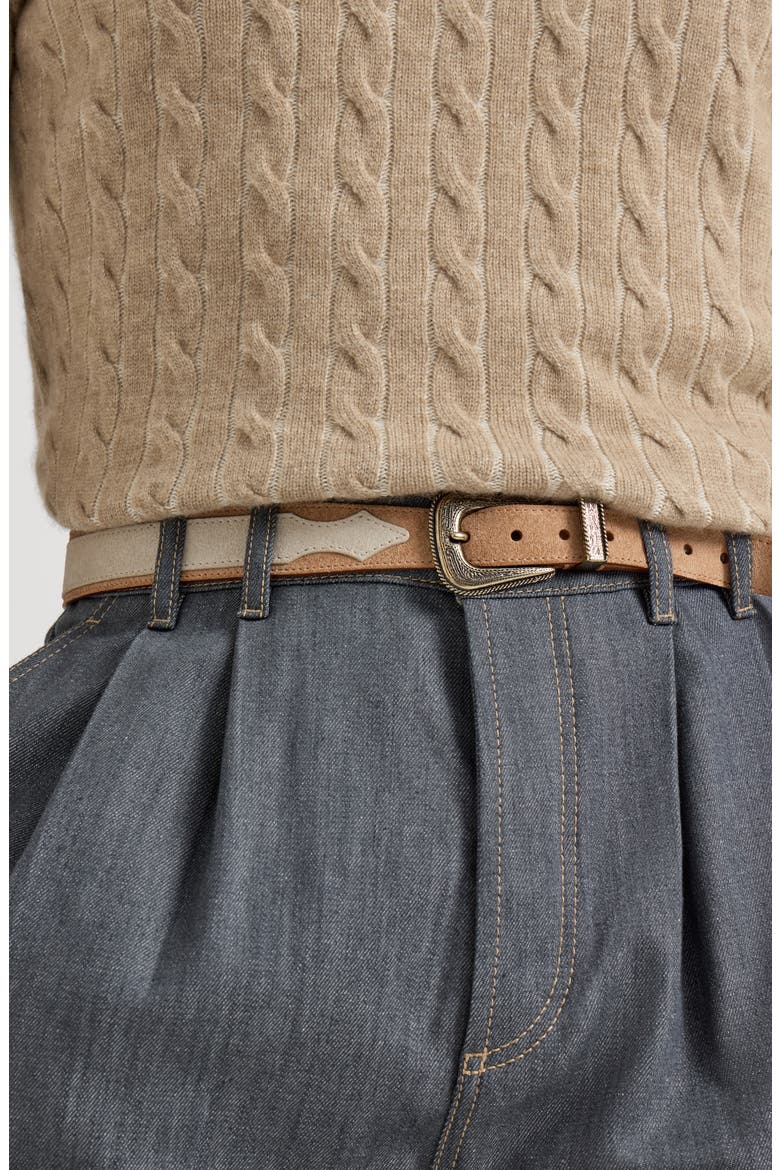 Reversed calfskin belt, Alternate, color, Light Brown