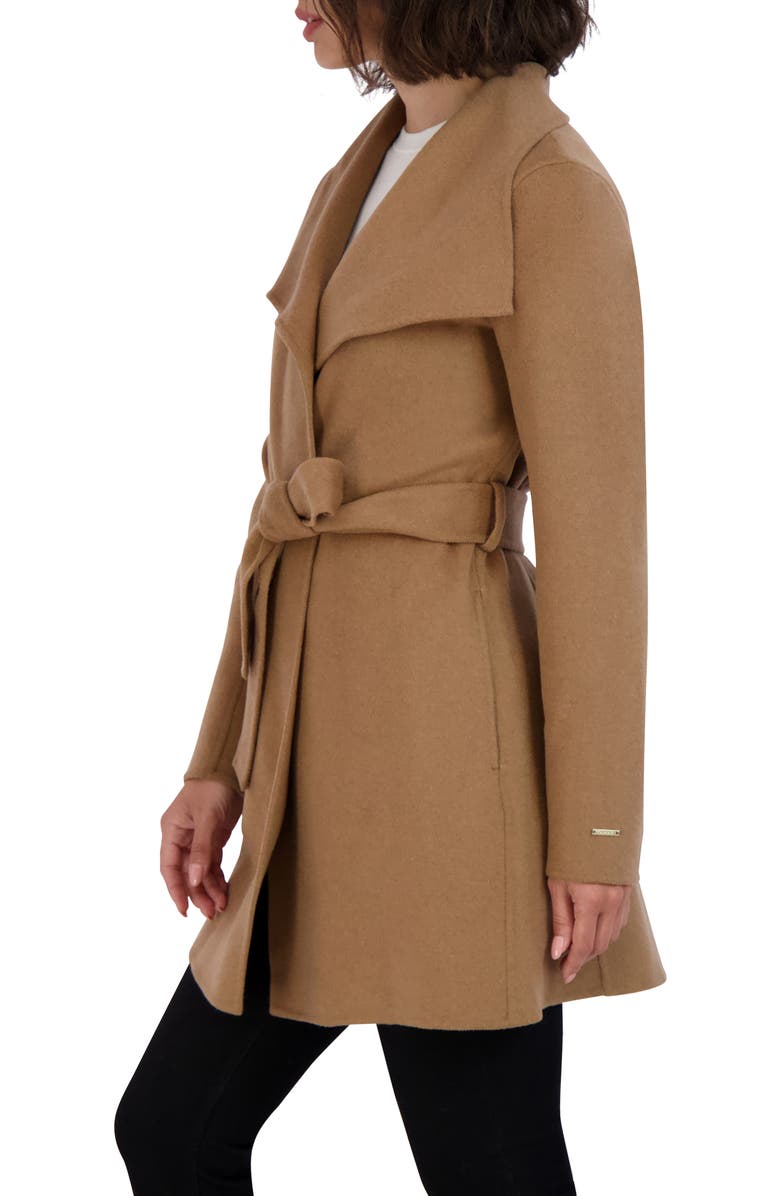 Tahari Ella Tie Belt Wool Blend Coat, Alternate, color,
