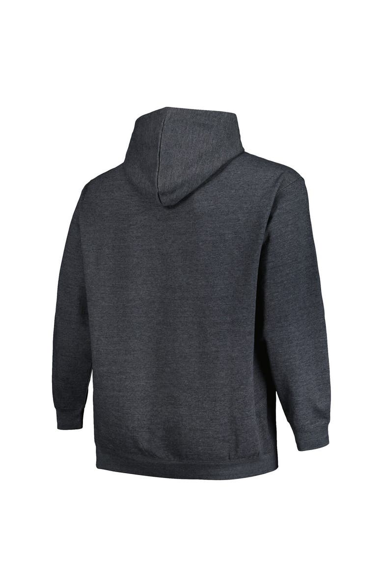 PROFILE Men's Profile Heather Charcoal San Jose Sharks Big & Tall Arch Over Logo Pullover Hoodie, Alternate, color, Heather Charcoal