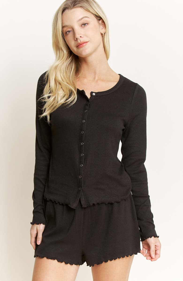 Honeydew Blissful Short Pajamas, Alternate, color, Black