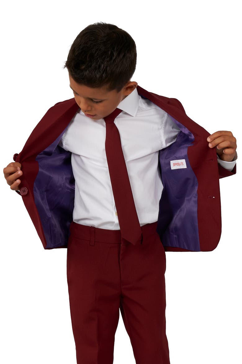 Blazing Burgundy Two-Piece Suit & Tie, Alternate, color, RED