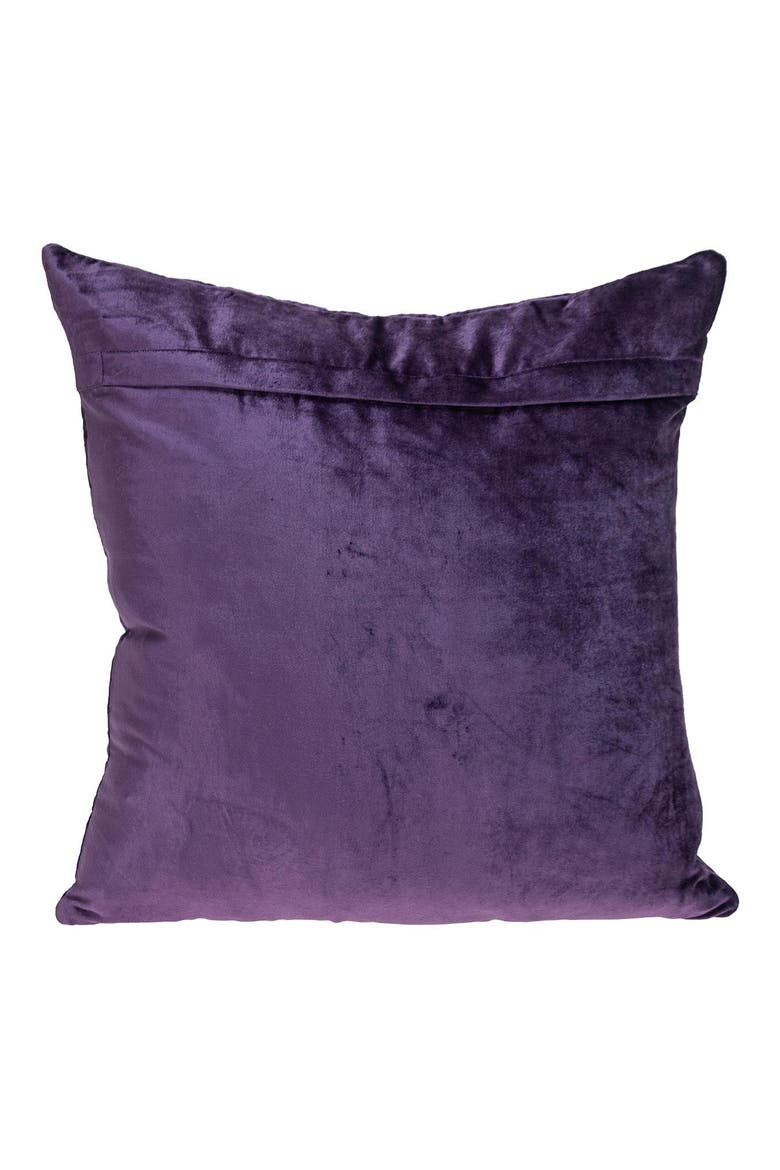 Zoe Quilted Throw Pillow, Alternate, color, PURPLE