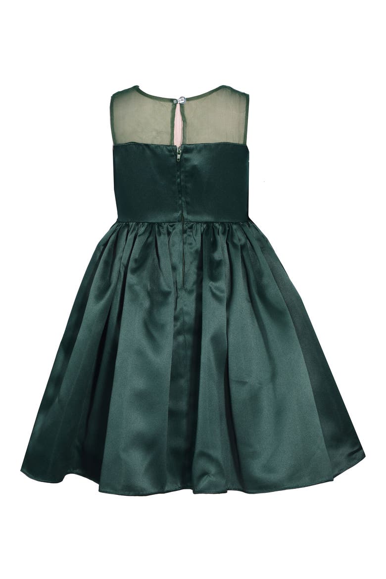 Kids' Floral Appliqué Fit & Flare Dress, Alternate, color, HUNTER