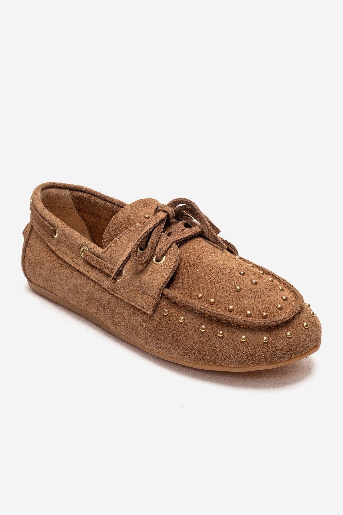 Forever & Always Shoes Cuesta Leather Lace Up Loafer, Alternate, color, Cognac Suede