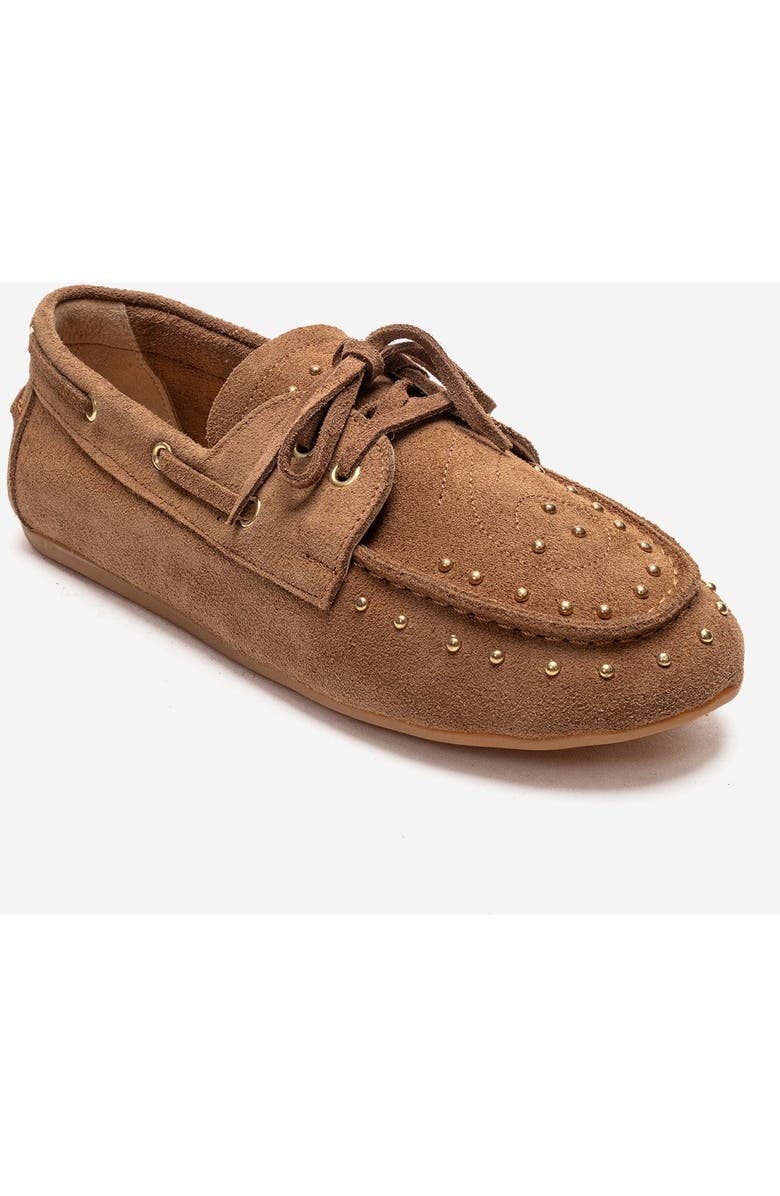 Forever & Always Shoes Cuesta Leather Lace Up Loafer, Alternate, color, Cognac Suede