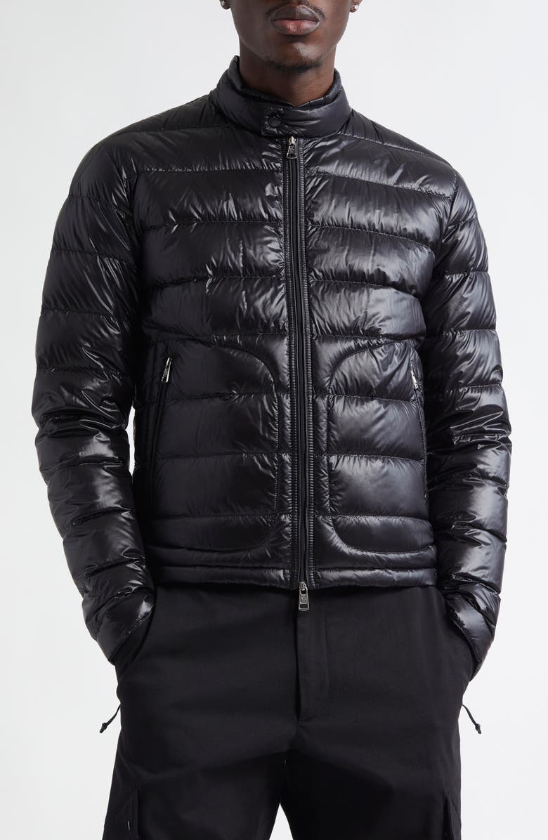 Moncler Acorus Down Jacket, Main, color, Black/ Black