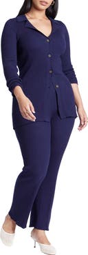 ELOQUII Ribbed Sweater Pull On Pant