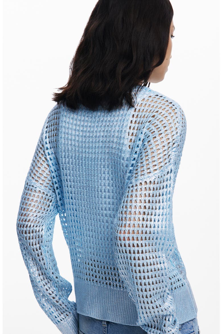 Thin Guage Sweater, Alternate, color, MEDIUM BLUE