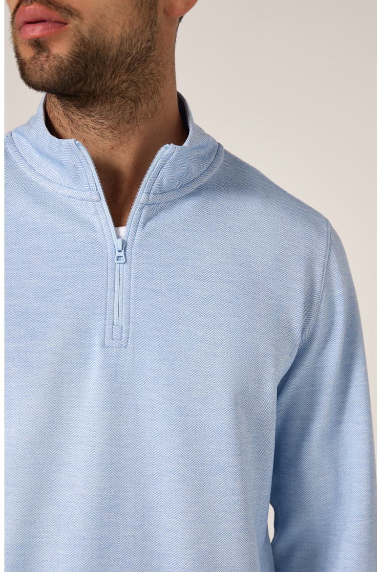 Ember Herringbone Quarter Zip Sweatshirt, Alternate, color, LIGHT BLUE