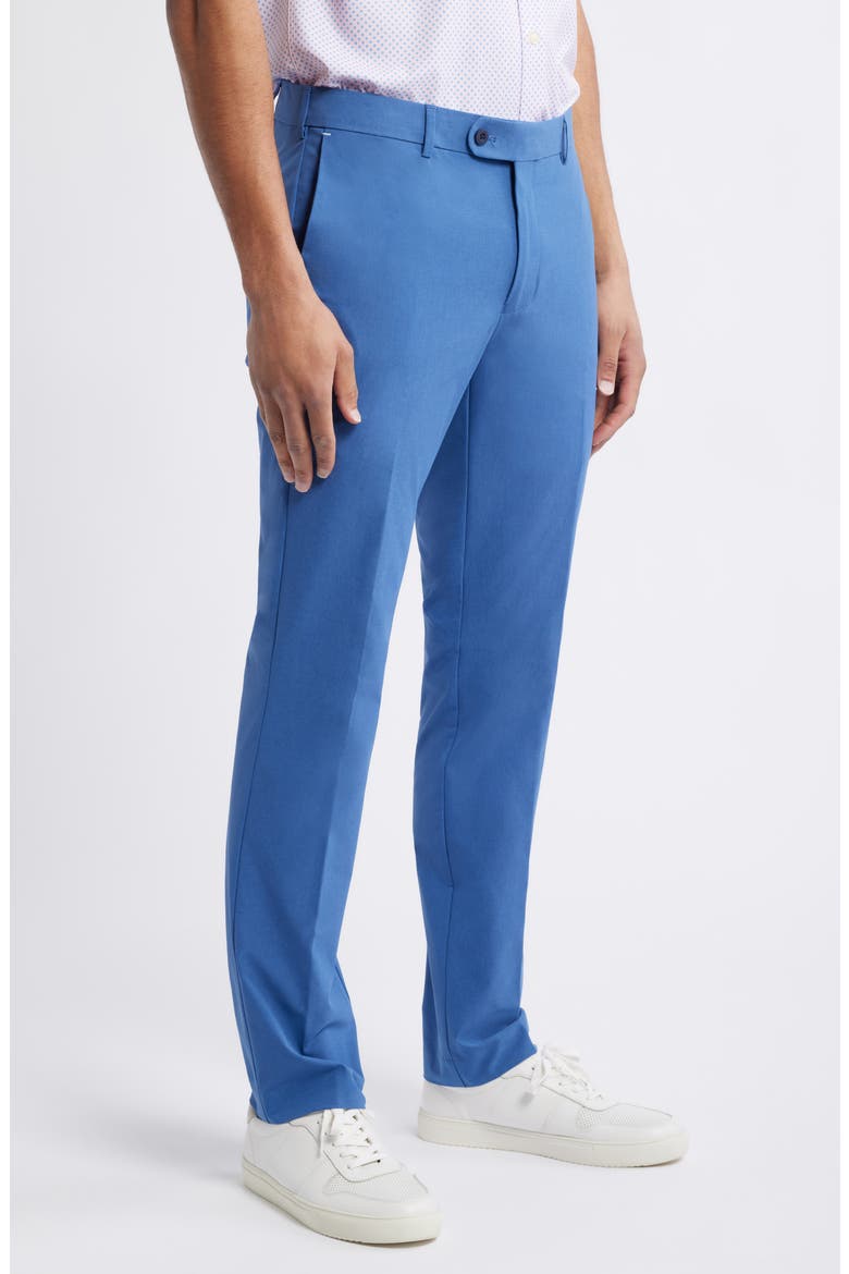 Crown Crafted Surge Performance Flat Front Trousers, Alternate, color, OCEAN BLUE