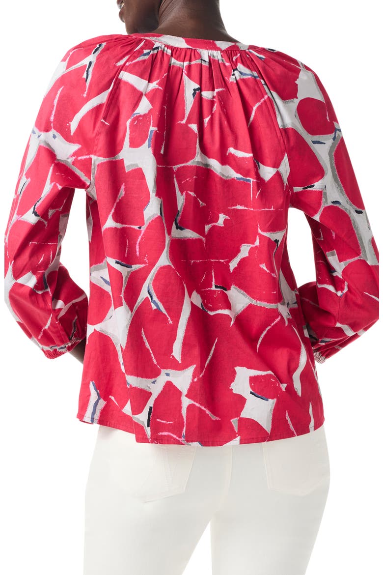 Bold Petals Button-Up Shirt, Alternate, color, RED MULTI