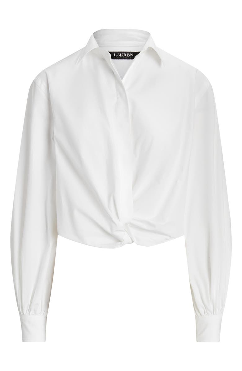 Lauren Ralph Lauren Broadcloth Cotton Button-Up Shirt, Alternate, color, 