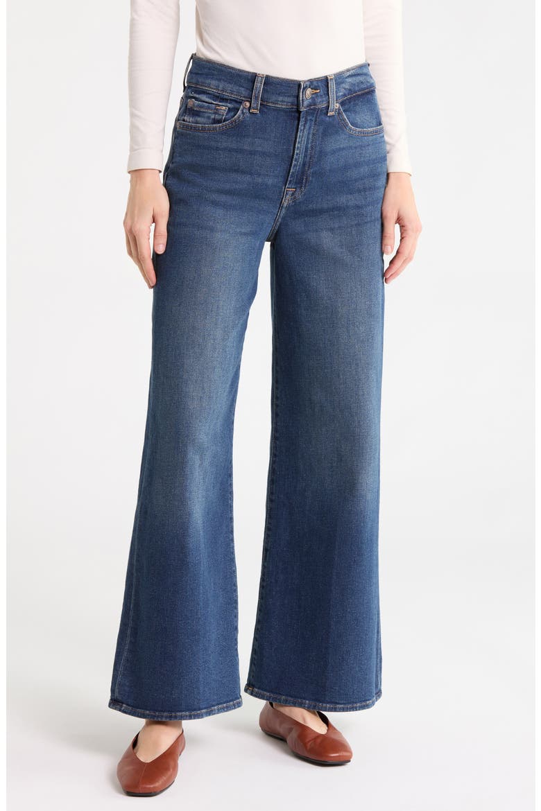 Lotta High Waist Ankle Wide Leg Jeans, Main, color, GREENWICH