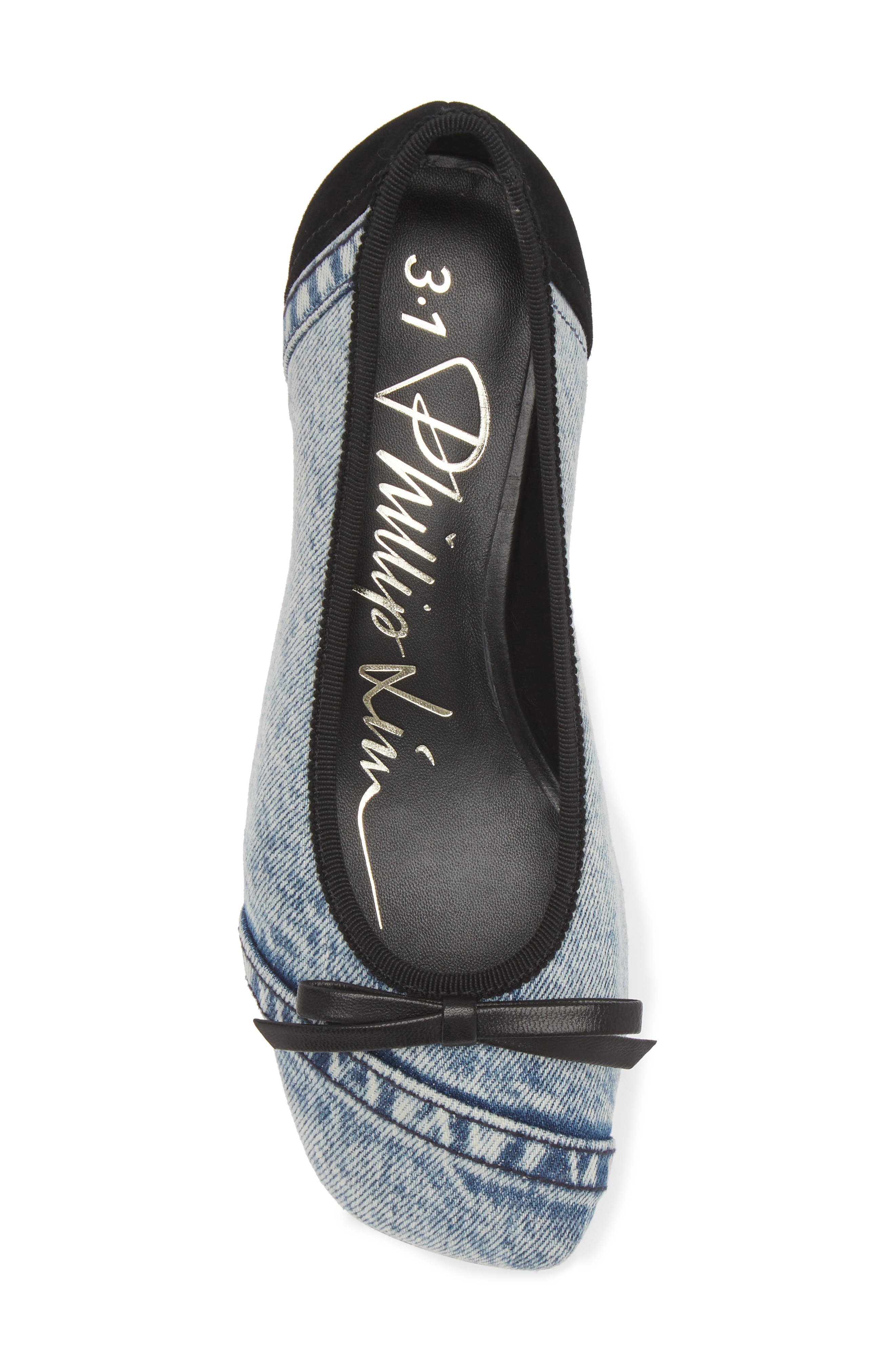ID Soft Ballerina Pump, Alternate, color, BLACK/ BLUE