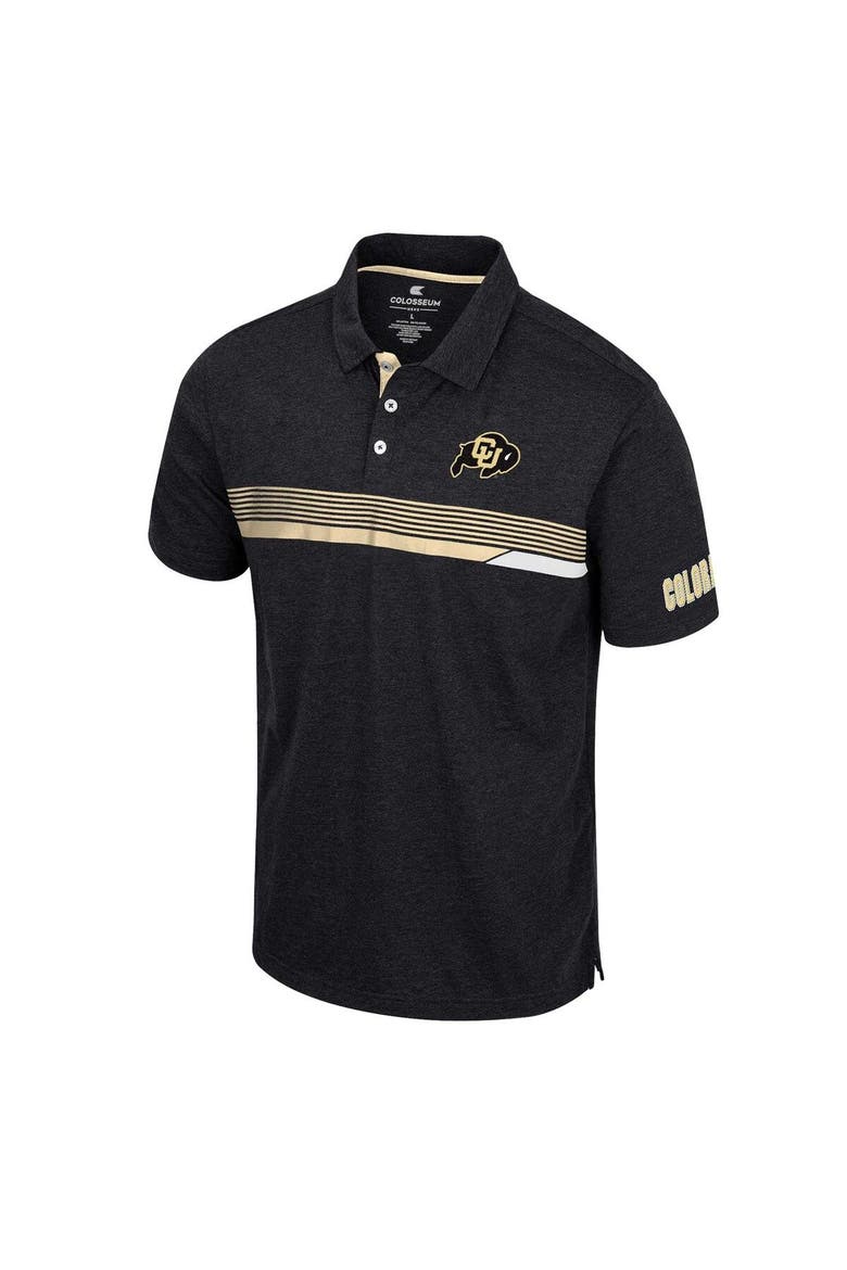 Men's Colosseum  Black Colorado Buffaloes No Problemo Polo, Alternate, color, Black