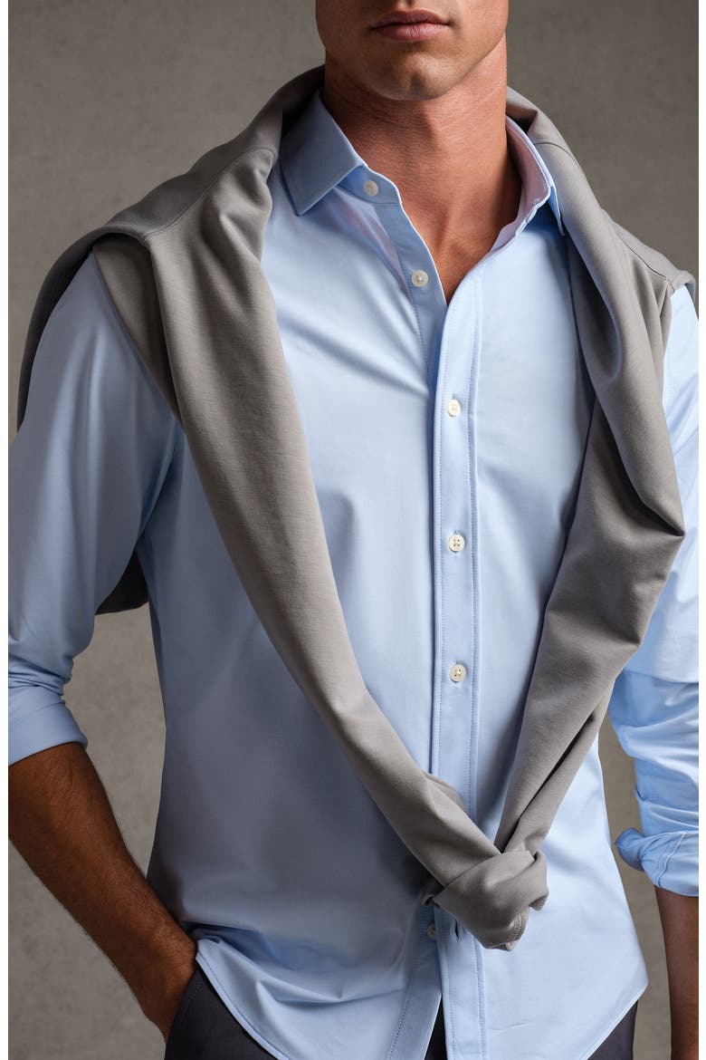 Commuter Slim Fit Performance Button-Up Shirt, Alternate, color, BUSINESS BLUE