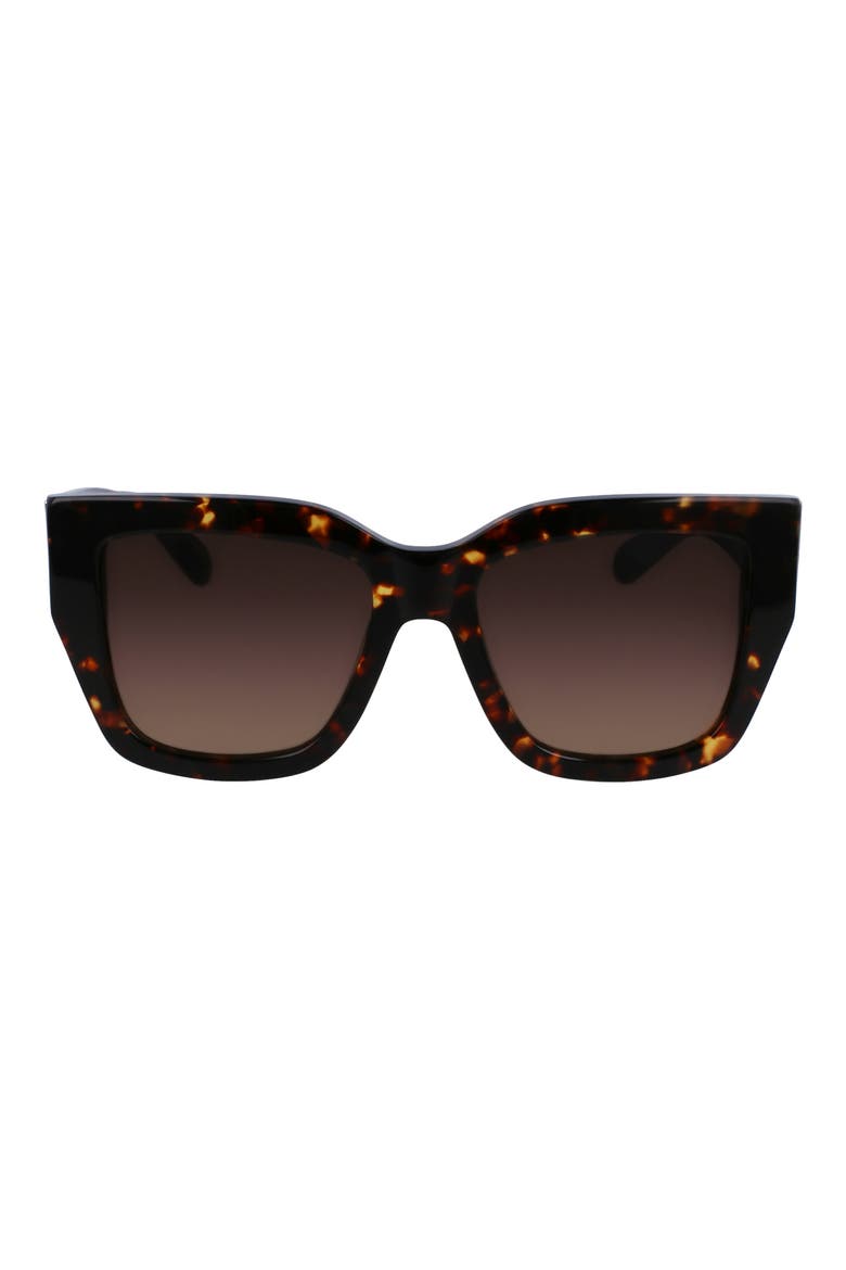 Gancini 55mm Modified Rectangular Sunglasses, Main, color, DARK TORTOISE