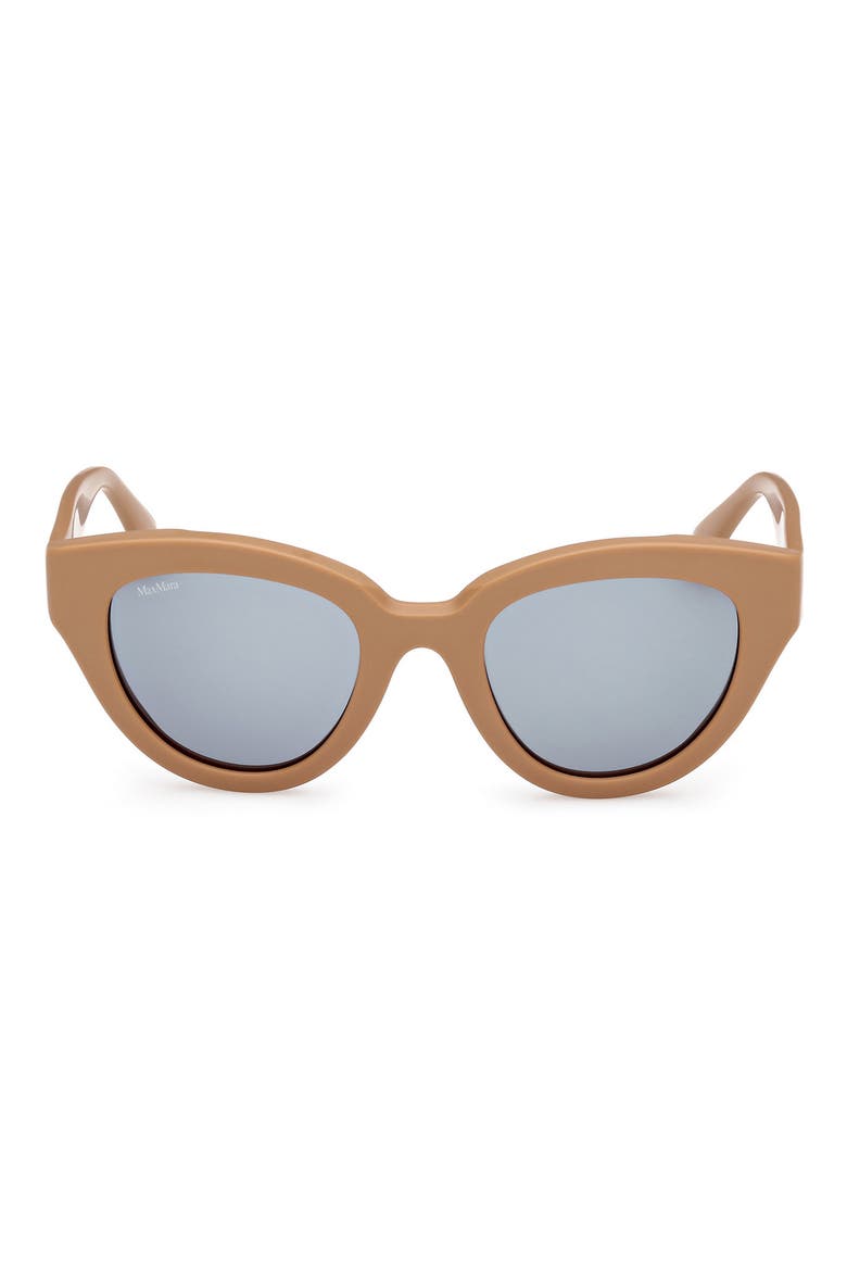 Glimpse 50mm Polarized Cat Eye Sunglasses, Main, color, MATTE CAMEL / GREEN LENSES