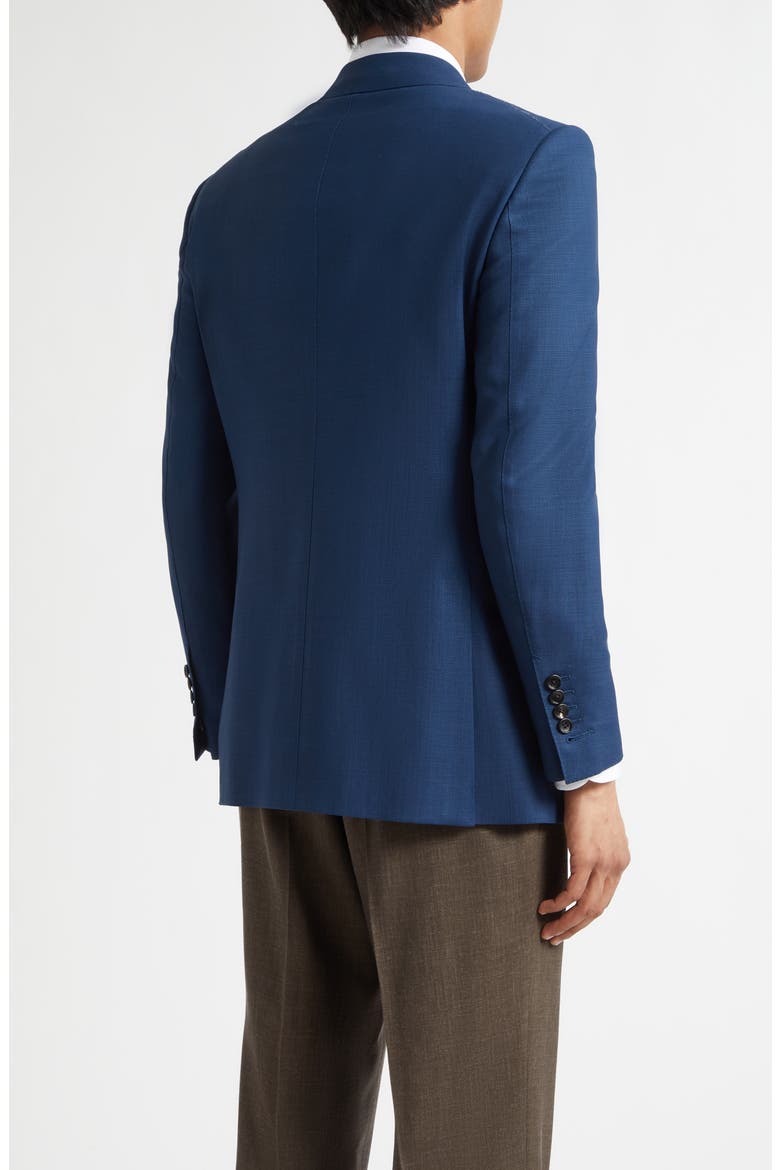 Multiplies Double Breasted Wool Blazer, Alternate, color, PRUSSIAN BLUE
