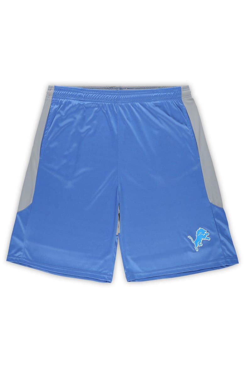 Men's Fanatics Branded Blue Detroit Lions Big & Tall Team Logo Shorts, Alternate, color, Blue