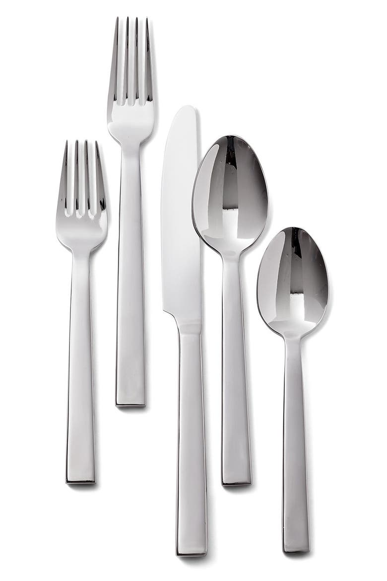 Academy 5-Piece Place Setting, Main, color, SILVER