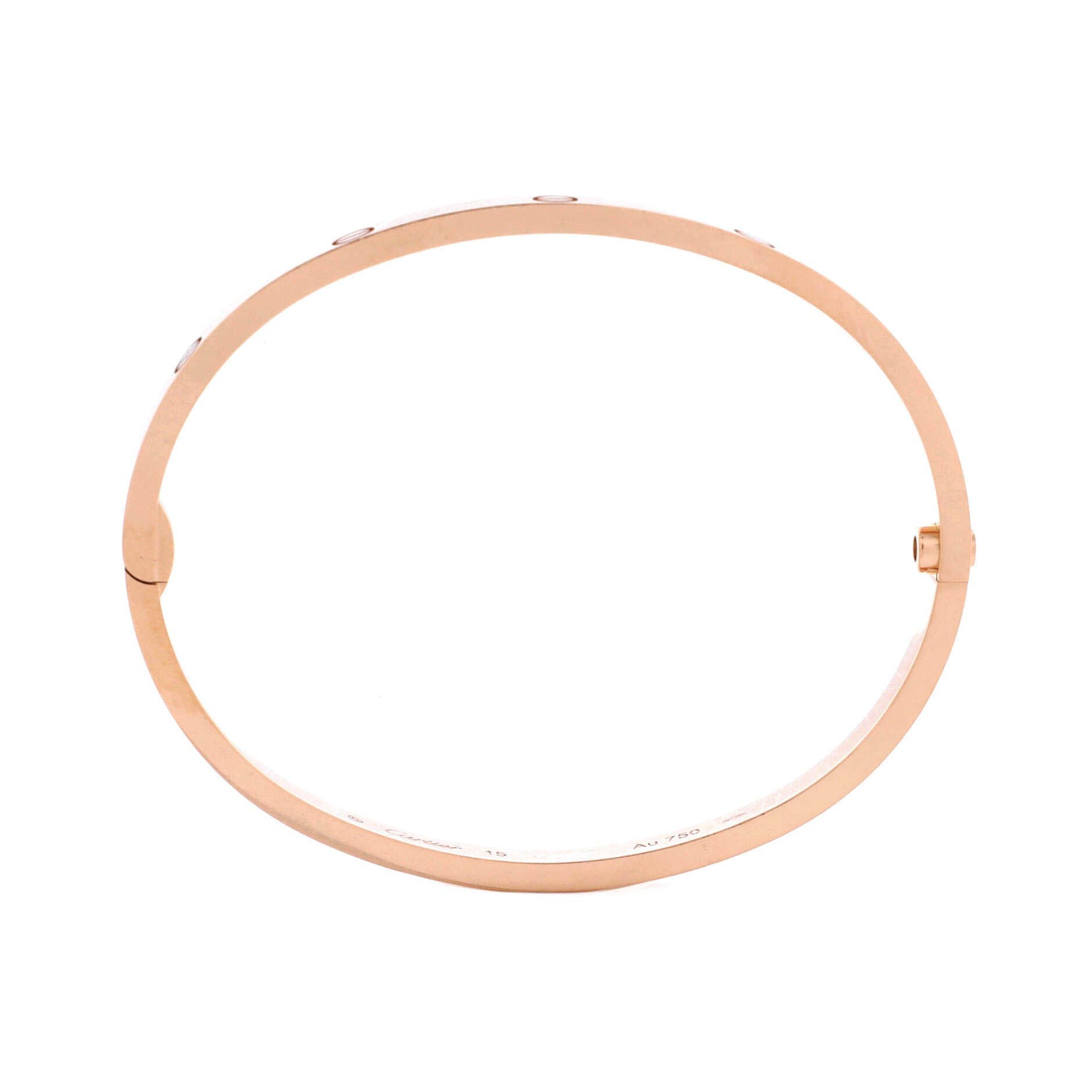 Love Bracelet 18K Rose Gold Small, Alternate, color, Metallic Gold