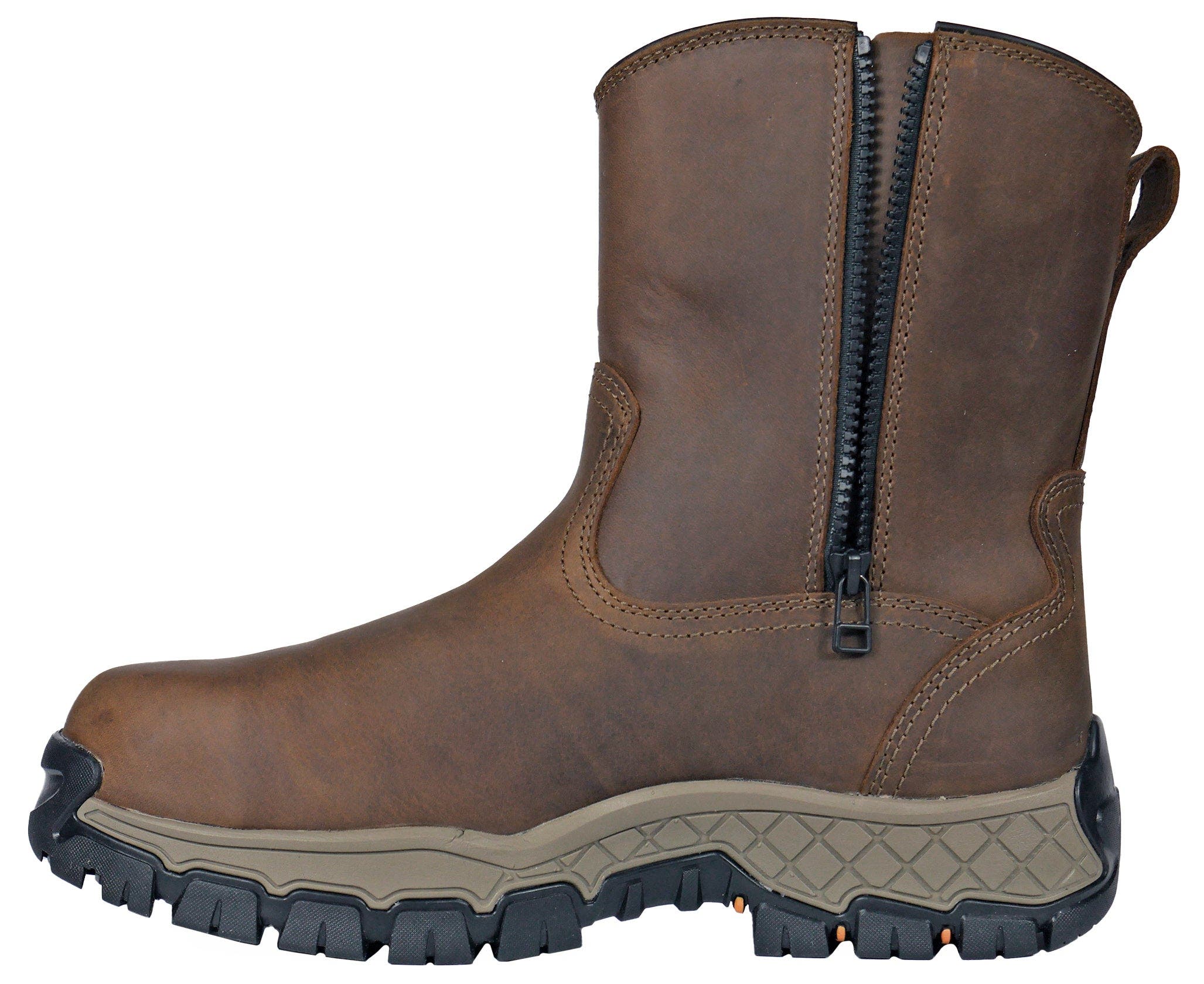 Hoss Boot Company HOSS Recon 8 Inch Composite Toe Side Zip Work Boot, Alternate, color, Brown