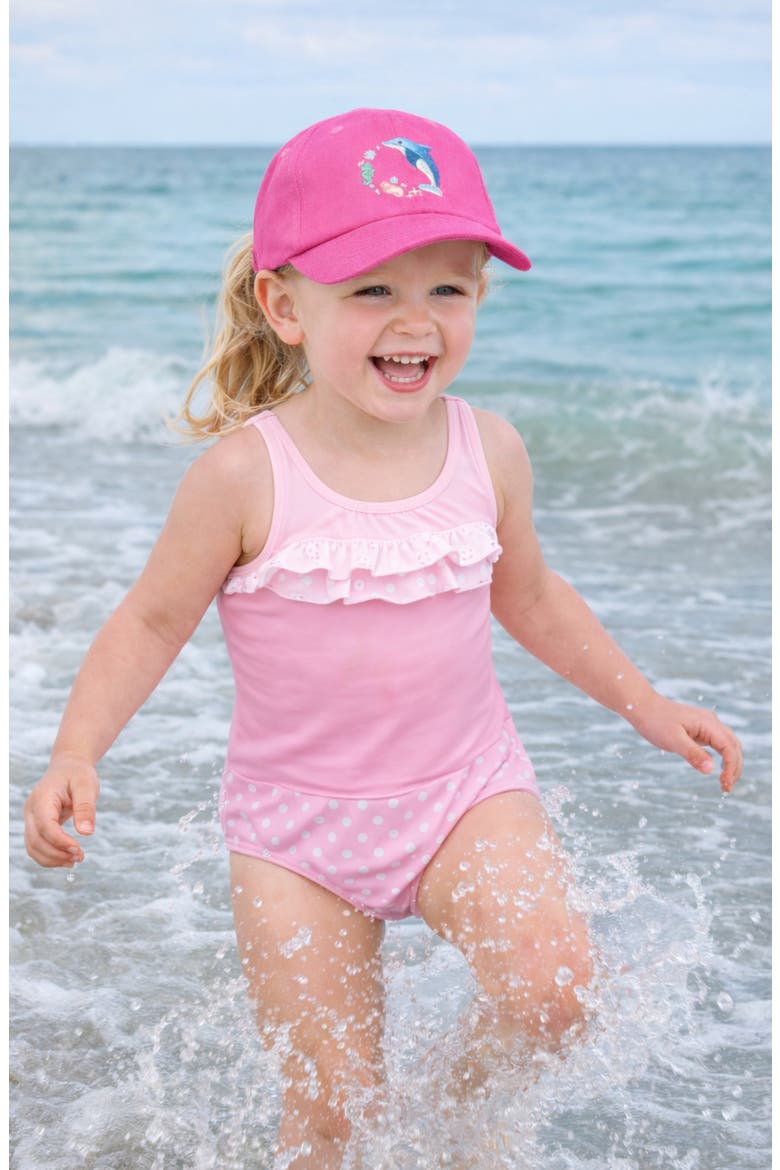 Dolphin Daydream Bow Baseball Hat, Alternate, color, Magenta