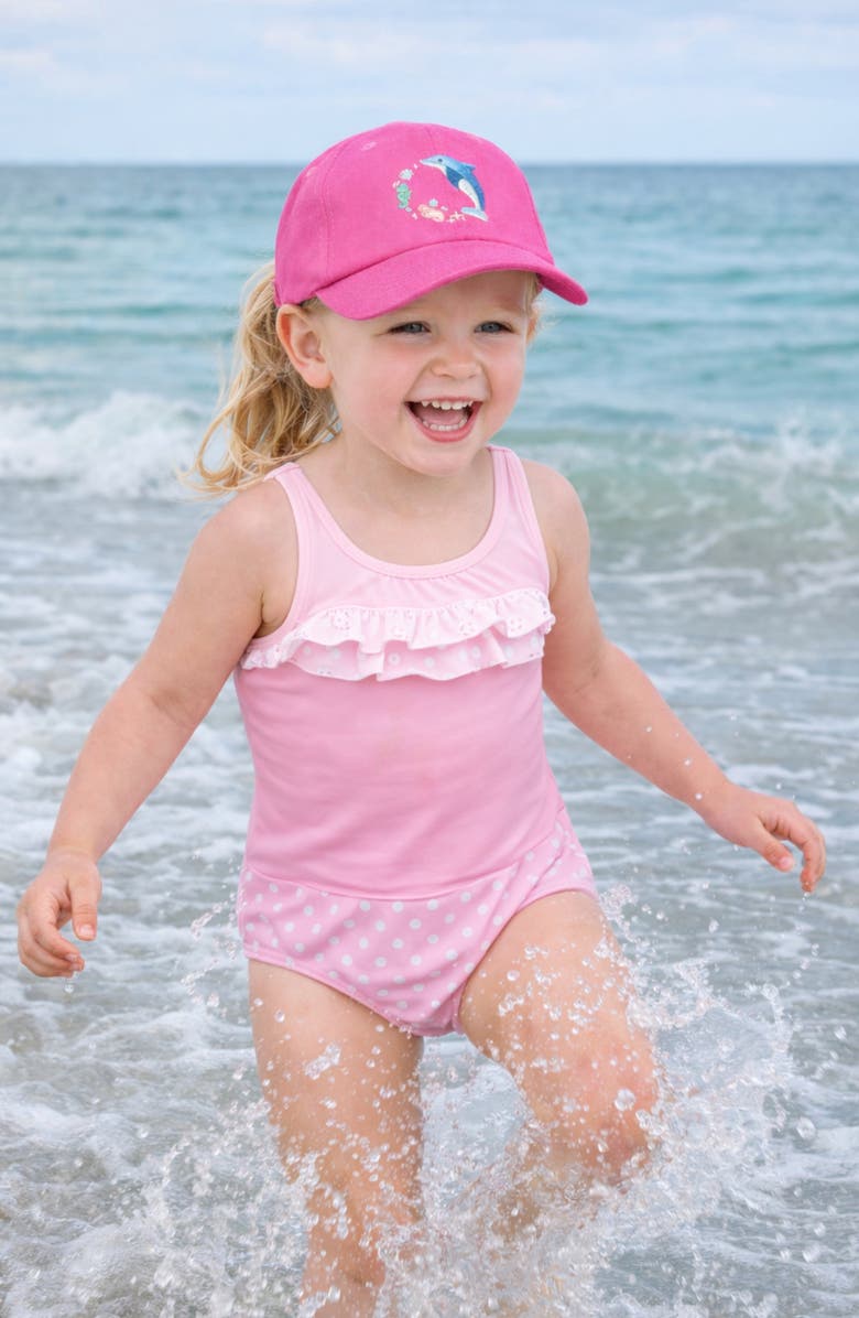 Bits & Bows Dolphin Daydream Bow Baseball Hat, Alternate, color, Magenta