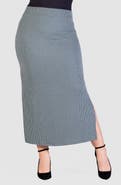 24seven Comfort Apparel Rib Midi Skirt