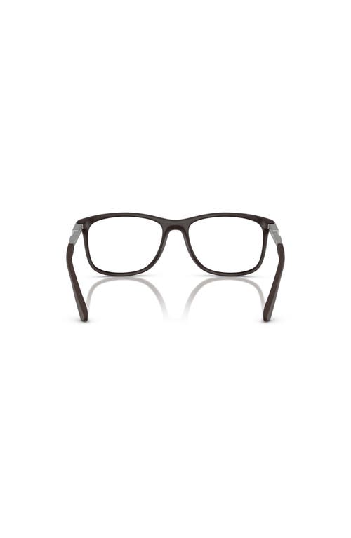 Emporio Armani 55mm Rectangle Optical Glasses In Brown