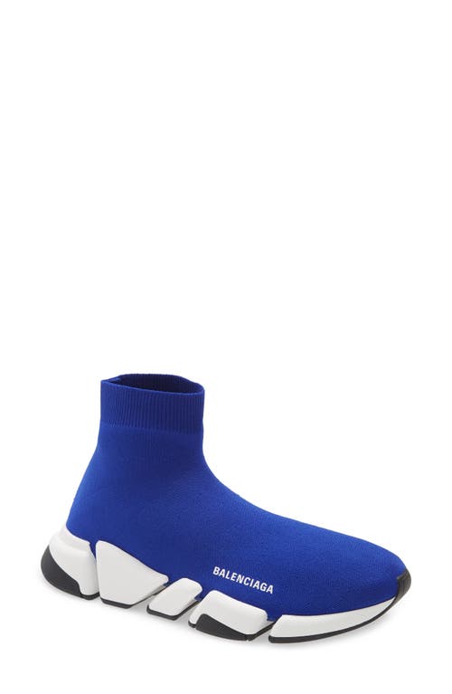 Balenciaga Speed 2.0 Sock Sneaker In Blue