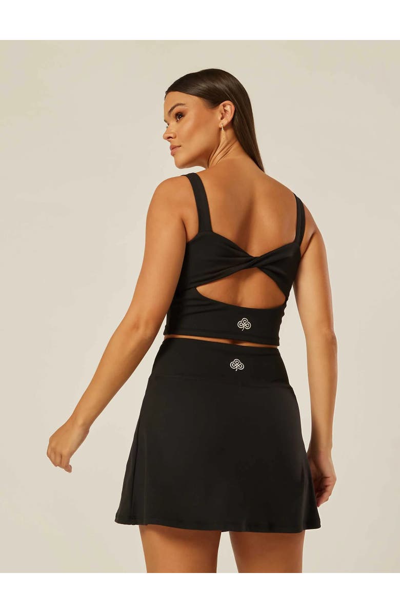 Be Athletica Stretch Scoop Neck Twist-Back Vest, Alternate, color, Black