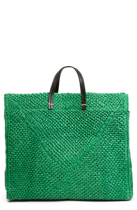 Summer Simple Raffia Tote Bag