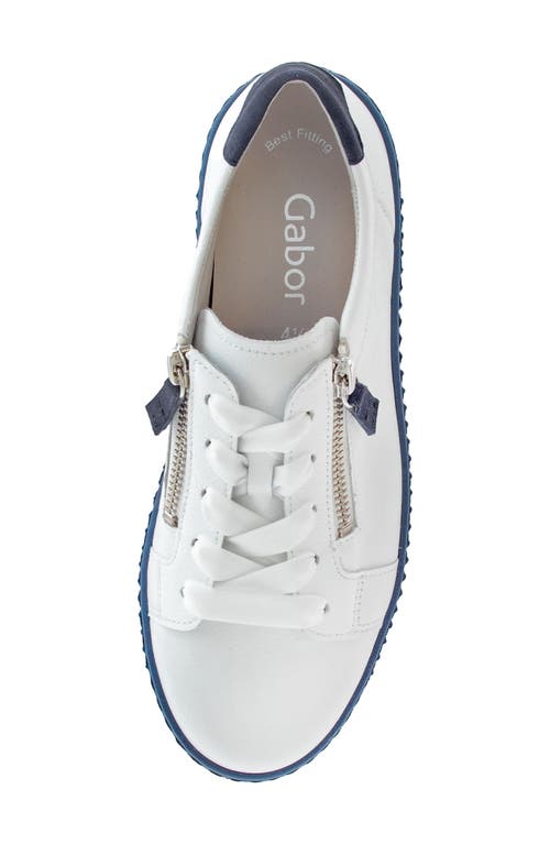 Gabor 63.334 Zip Platform Sneamer In White