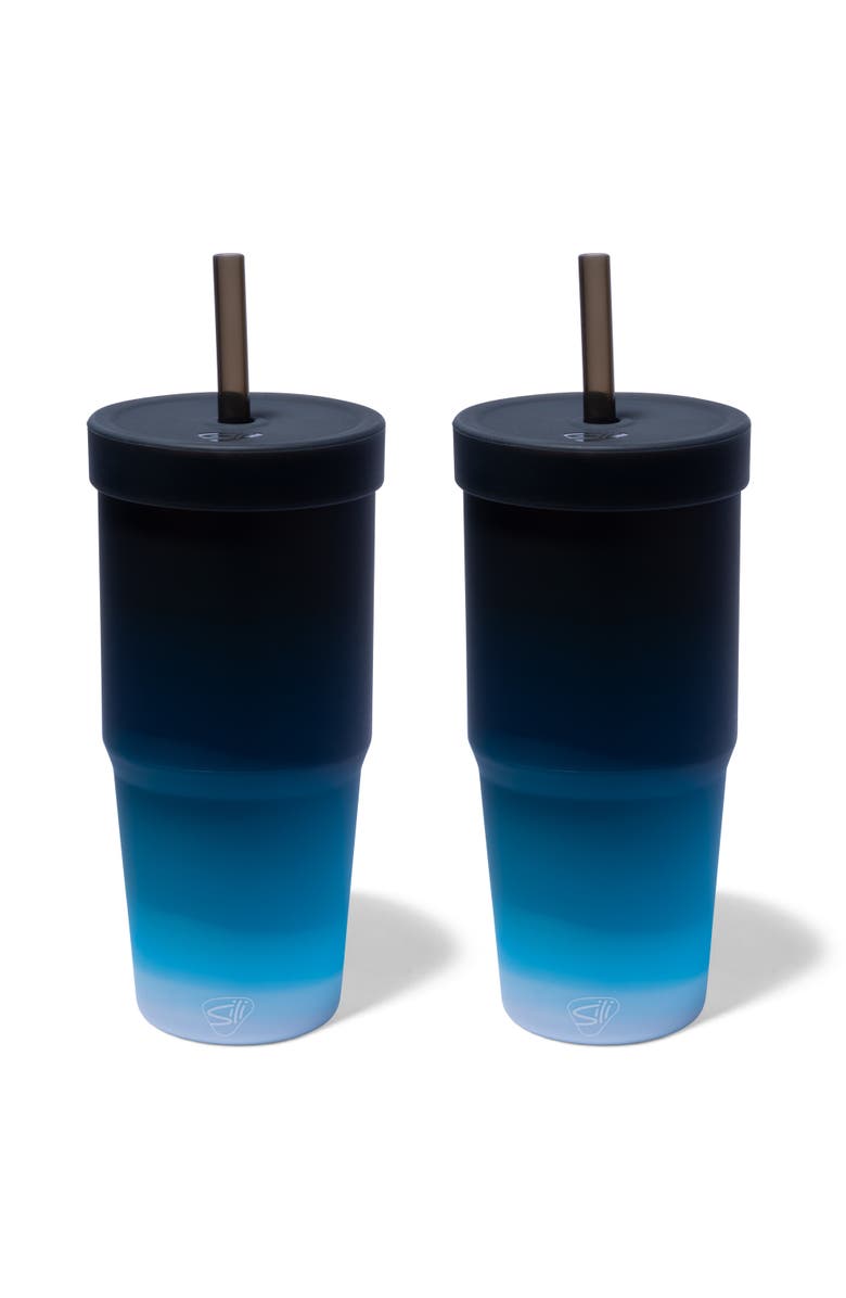 Silipint Silicone 32Oz Straw Tumblers 2 Pack, Main, color, Multicolored