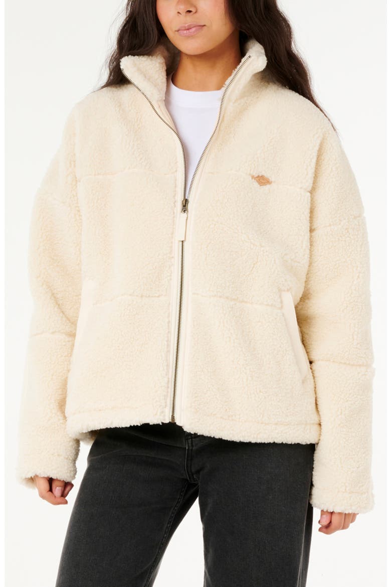 Cala Nights Textured Fleece Zip-Up Jacket, Main, color, LILY