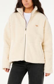 Rip Curl Cala Nights Textured Fleece Zip-Up Jacket