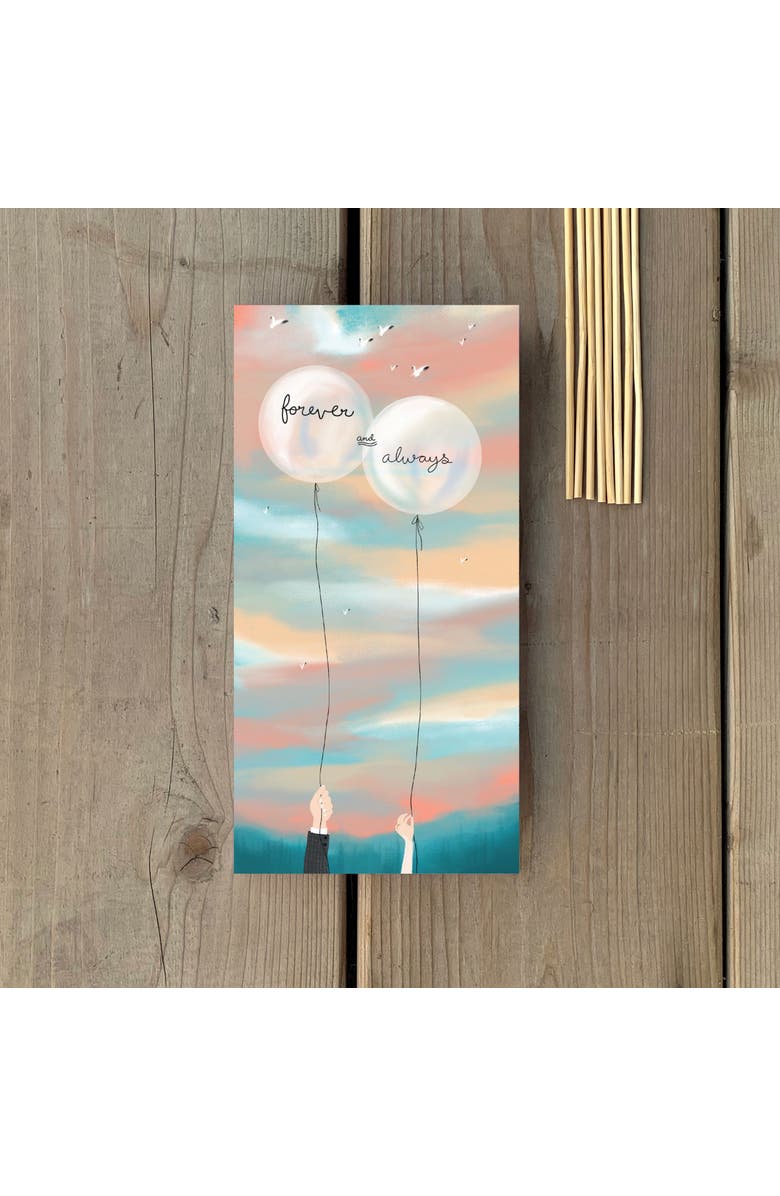 Ramus & Co 2ct Forever and Always Balloons Long Greeting Card Pack, Alternate, color, Multi-Pack