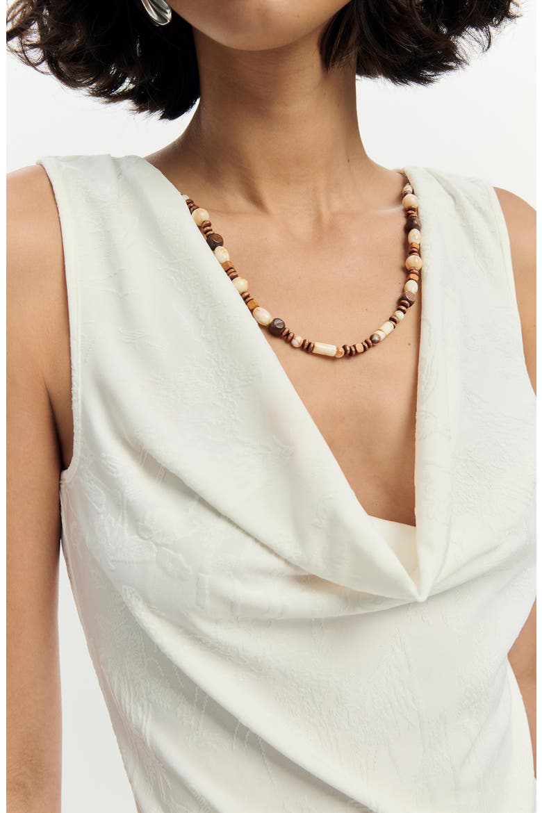 Cowl Neck Sleeveless Top, Alternate, color, WHITE