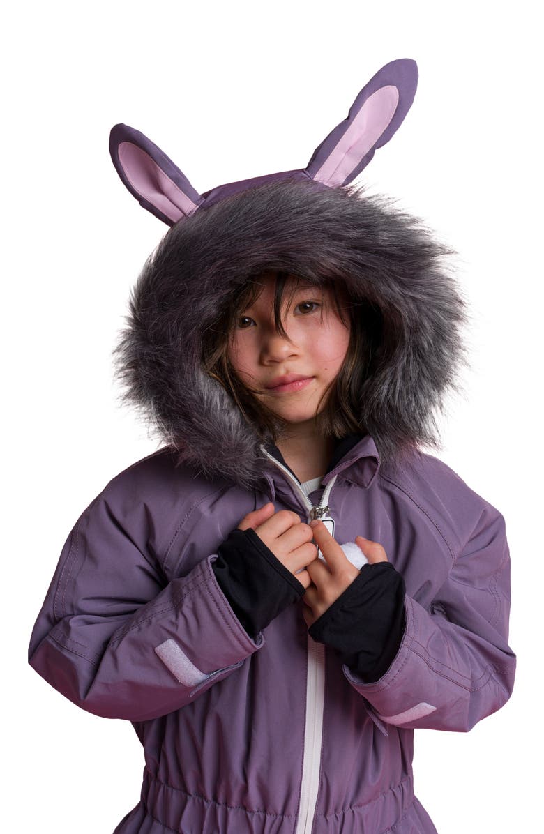 Roarsome Hop the Bunny Ski Suit, Alternate, color, Purple
