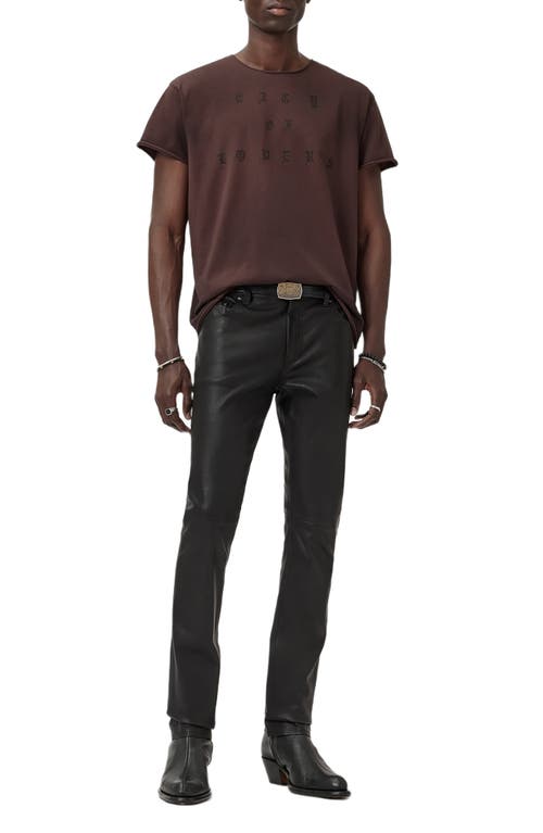 John Varvatos Raw Edge City Of Lovers Relaxed Fit Tee In Burgundy