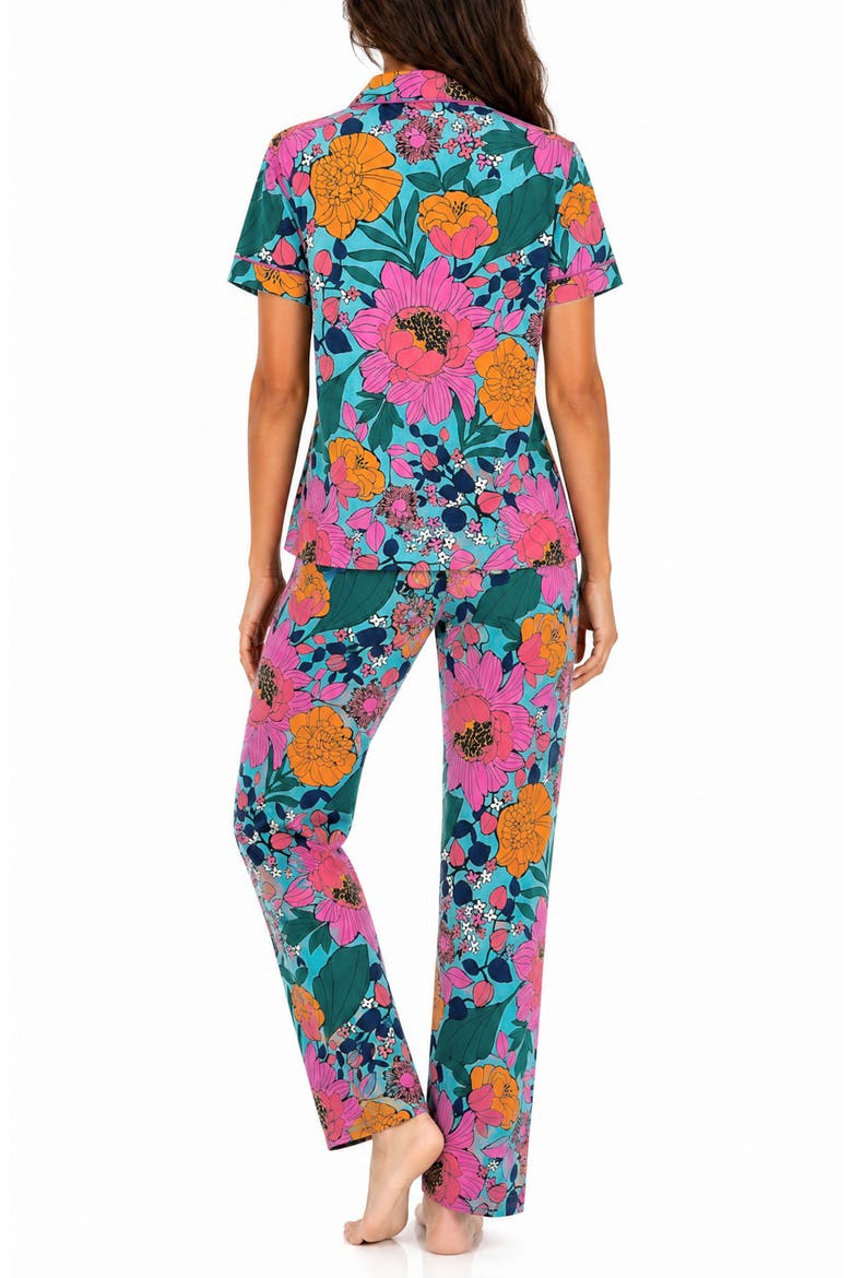 Floral Notch Collar Pajama Set, Alternate, color, MACRO FLORAL CAPRI