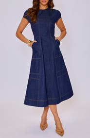 VICI Collection Margot Denim Midi Dress