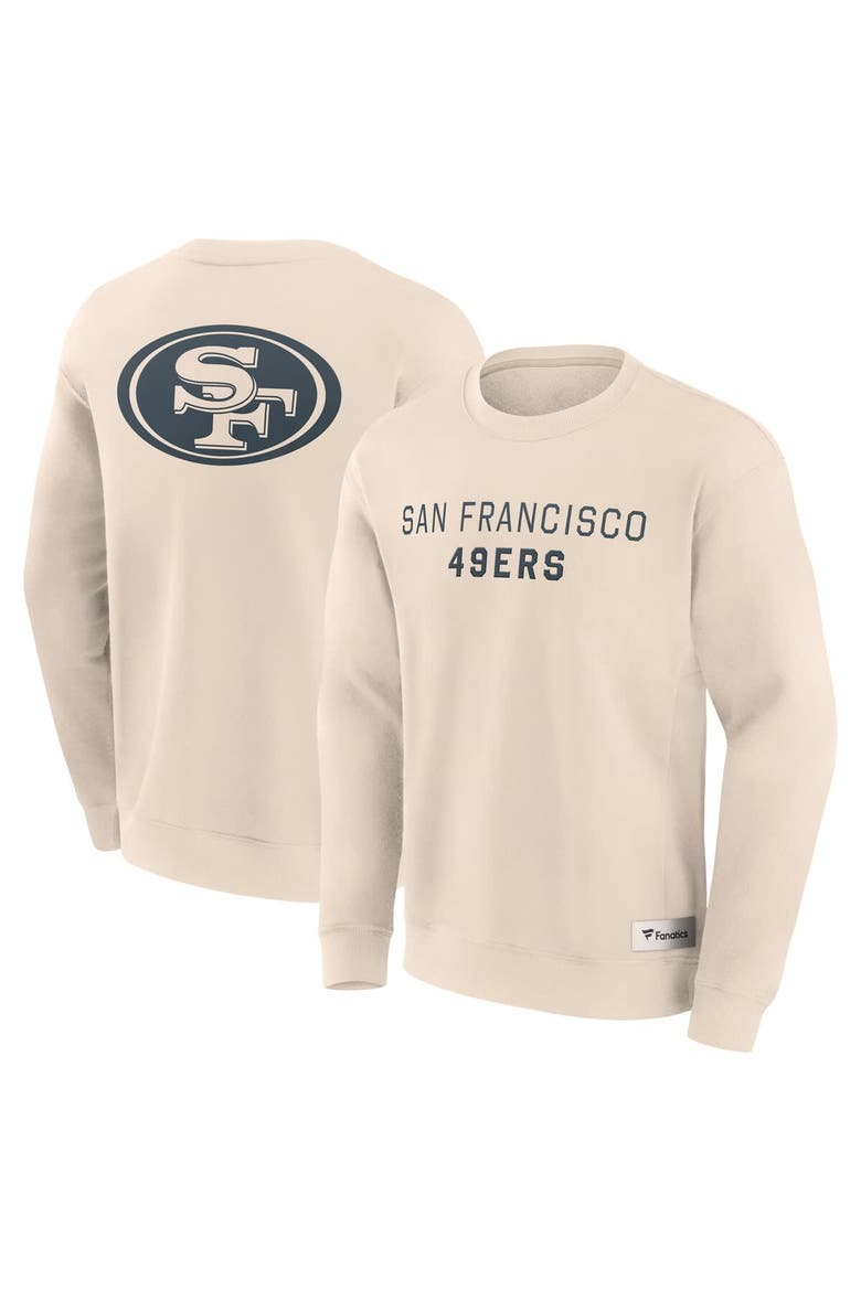 Men's Fanatics Cream San Francisco 49ers Elements Future Ground Lettering Pullover Sweatshirt, Main, color, Cream