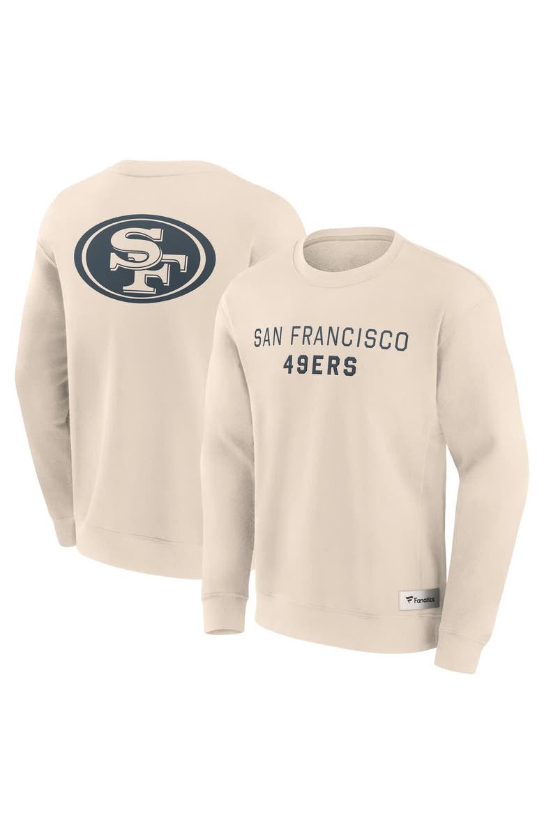 FANATICS Men's Fanatics Cream San Francisco 49ers Elements Future Ground Lettering Pullover Sweatshirt, Main, color, Cream