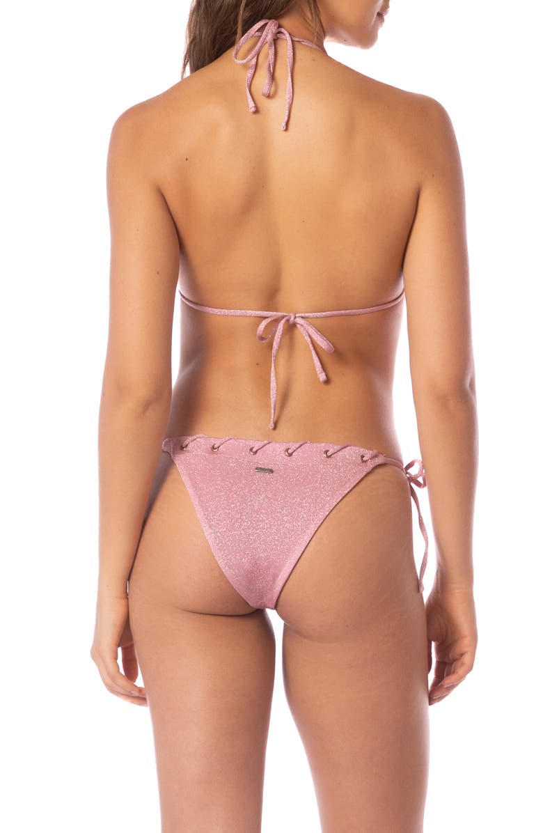 Maaji Maverick Lace-Up Reversible Bikini Top, Alternate, color, 