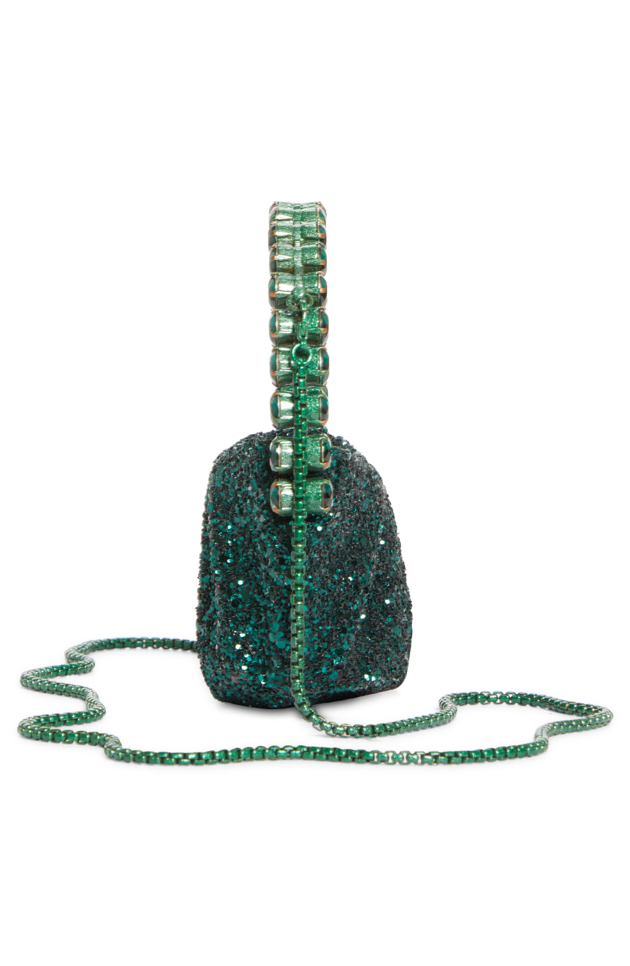 L’alingi Micro Eternity Glitter Satin Crystal Top Handle Bag, Alternate, color, 
