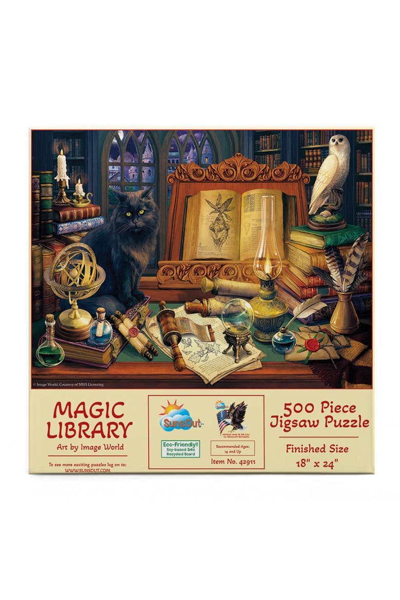 Magic Library 500 piece Jigsaw Puzzle for Adults, Alternate, color, Multicolor