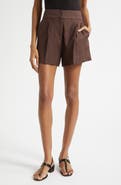 Veronica Beard Haina Linen Blend Shorts